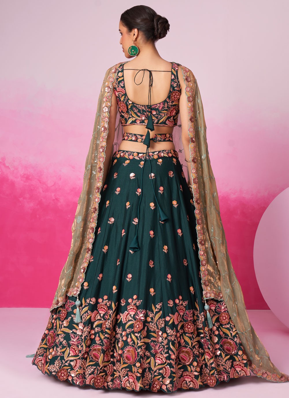 "Traditional lehengas for modern Indian Americans."
