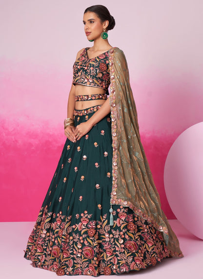 "Traditional lehengas for modern Indian Americans."
