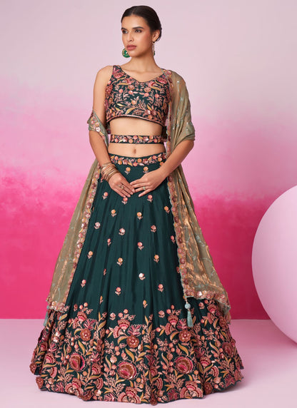"Traditional lehengas for modern Indian Americans."
