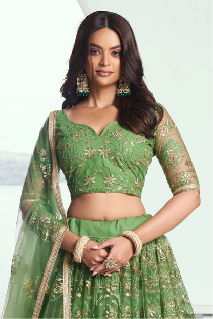 "Lehengas designed for Indian culture in the USA."
