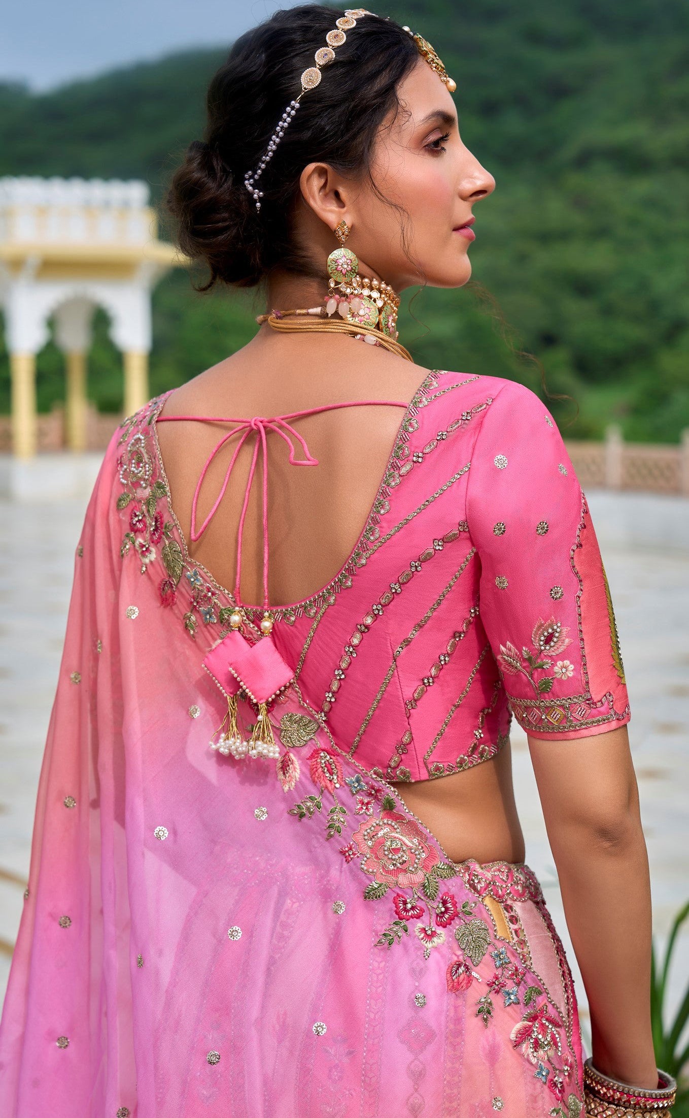 "Desi lehengas for American celebrations."

