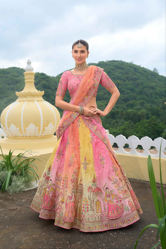 "Lehengas made for Indian functions across the USA."
