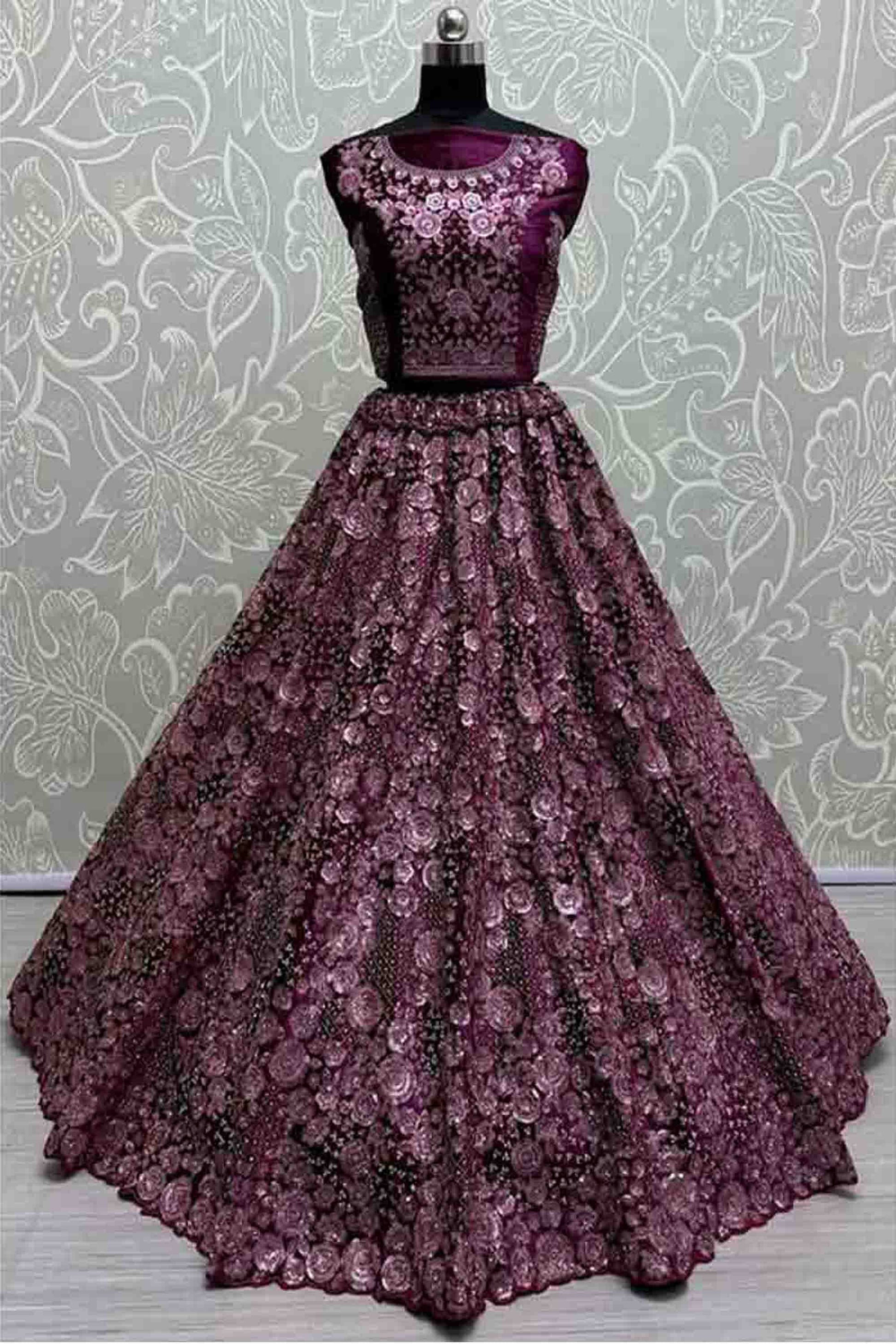 "Lehengas made for Indian functions across the USA."
