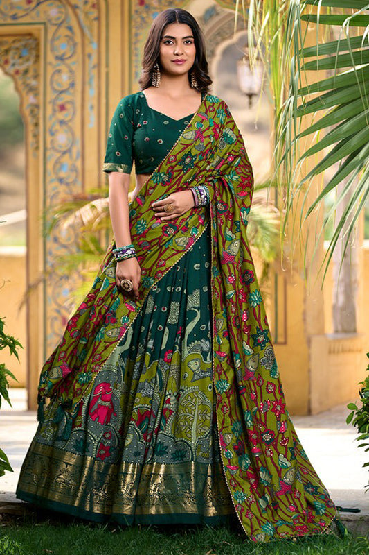 "Lehengas designed for Indian culture in the USA."
