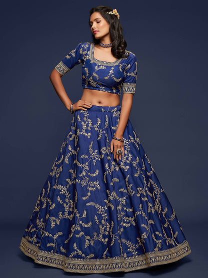 "Celebrate traditions in the USA with our lehengas."
