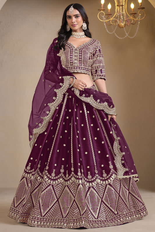"Traditional lehengas for modern Indian Americans."
