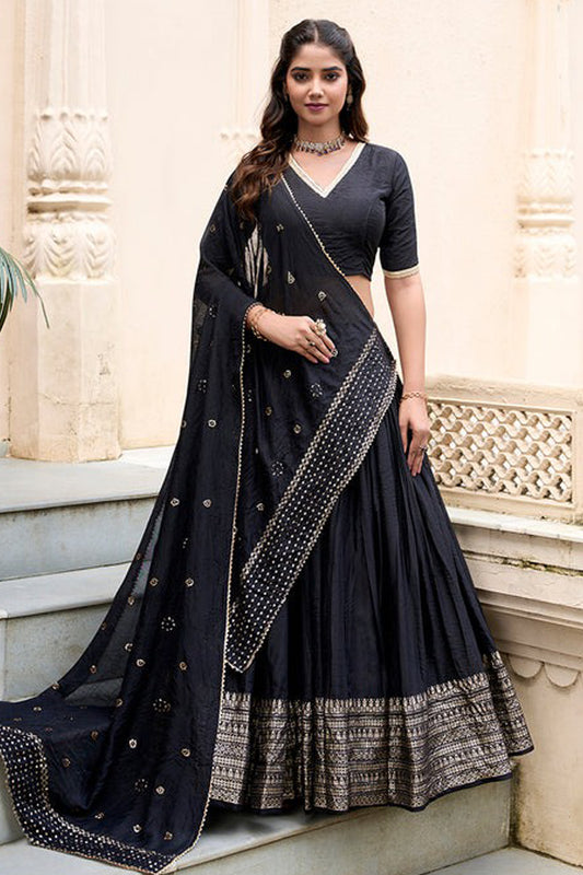 "Cultural event lehengas for Indian families in America."

