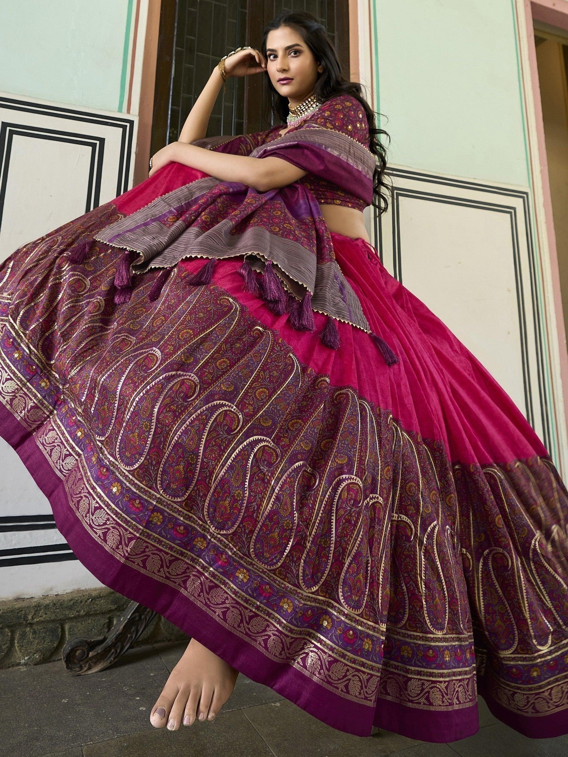"Lehengas made for Indian functions across the USA."
