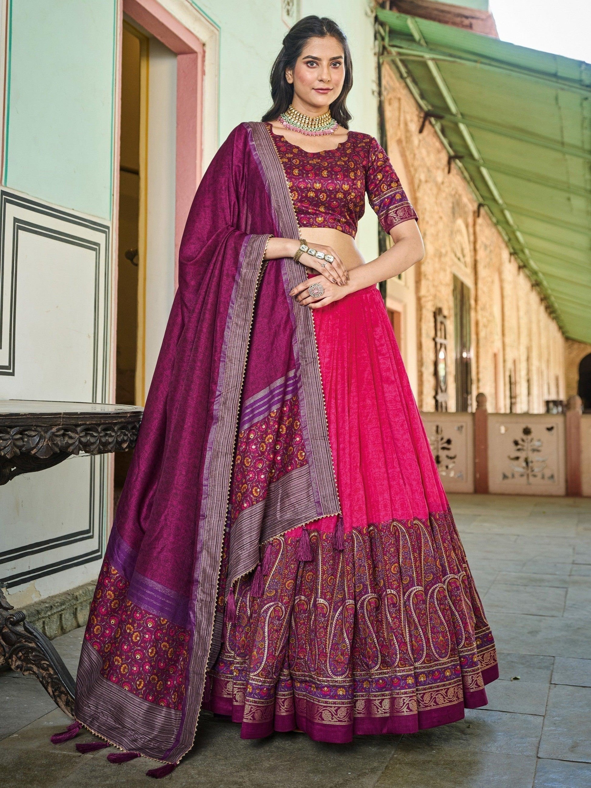 "Lehengas made for Indian functions across the USA."
