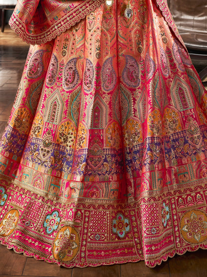 "Stylish lehengas for U.S.-based Indian functions."
