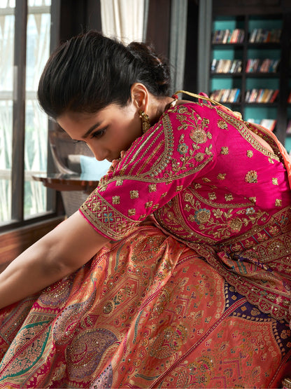 "Stylish lehengas for U.S.-based Indian functions."
