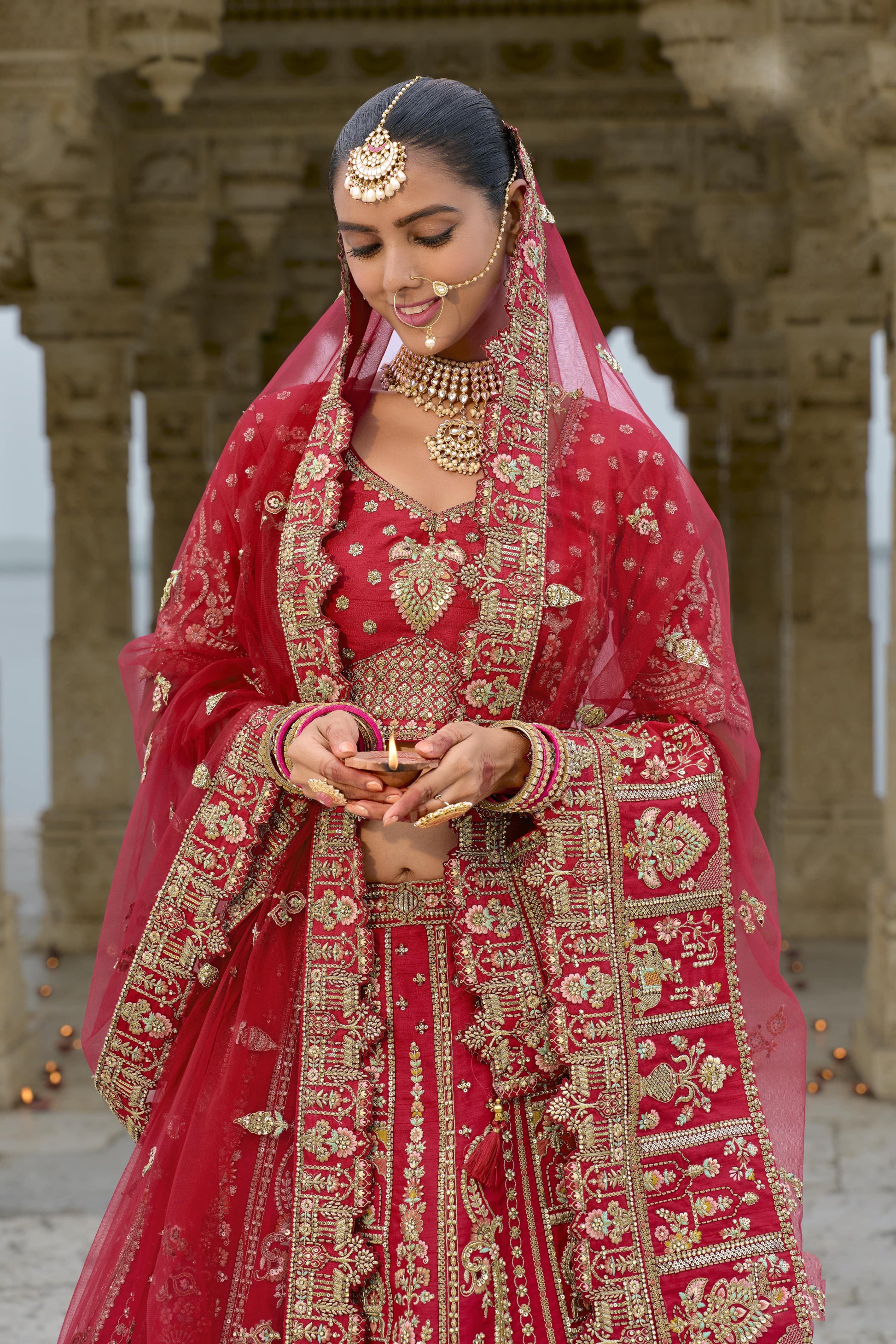 "Lehengas for Indian weddings in the USA."

