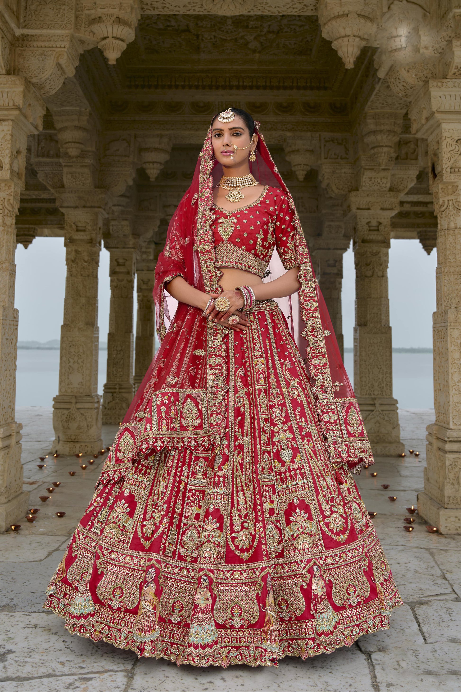 "Lehengas for Indian weddings in the USA."
