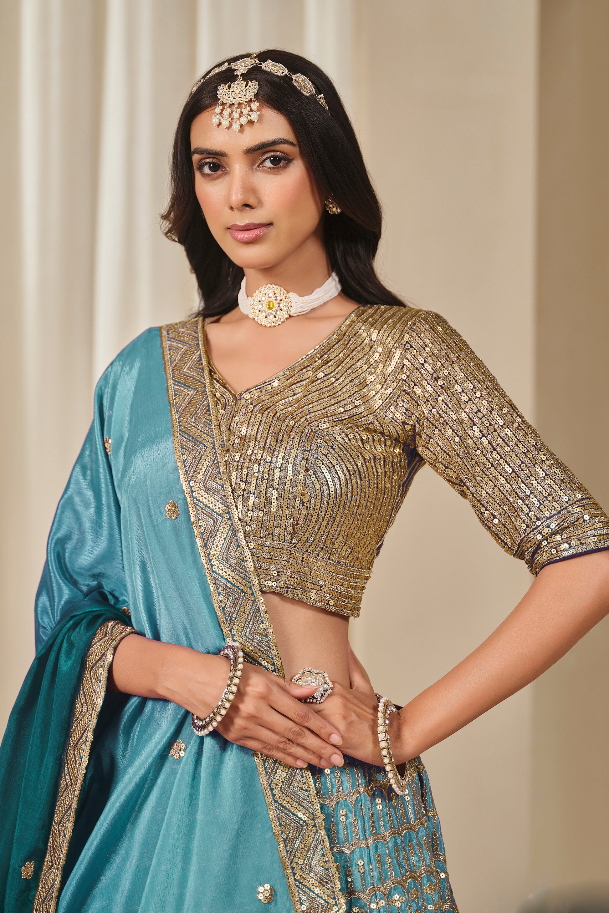 Special Occasion Wear Premium Chinon Silk Lehenga Choli With Dupatta
