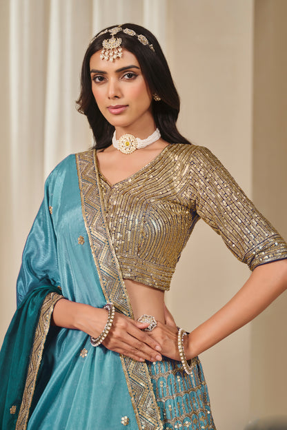 Special Occasion Wear Premium Chinon Silk Lehenga Choli With Dupatta
