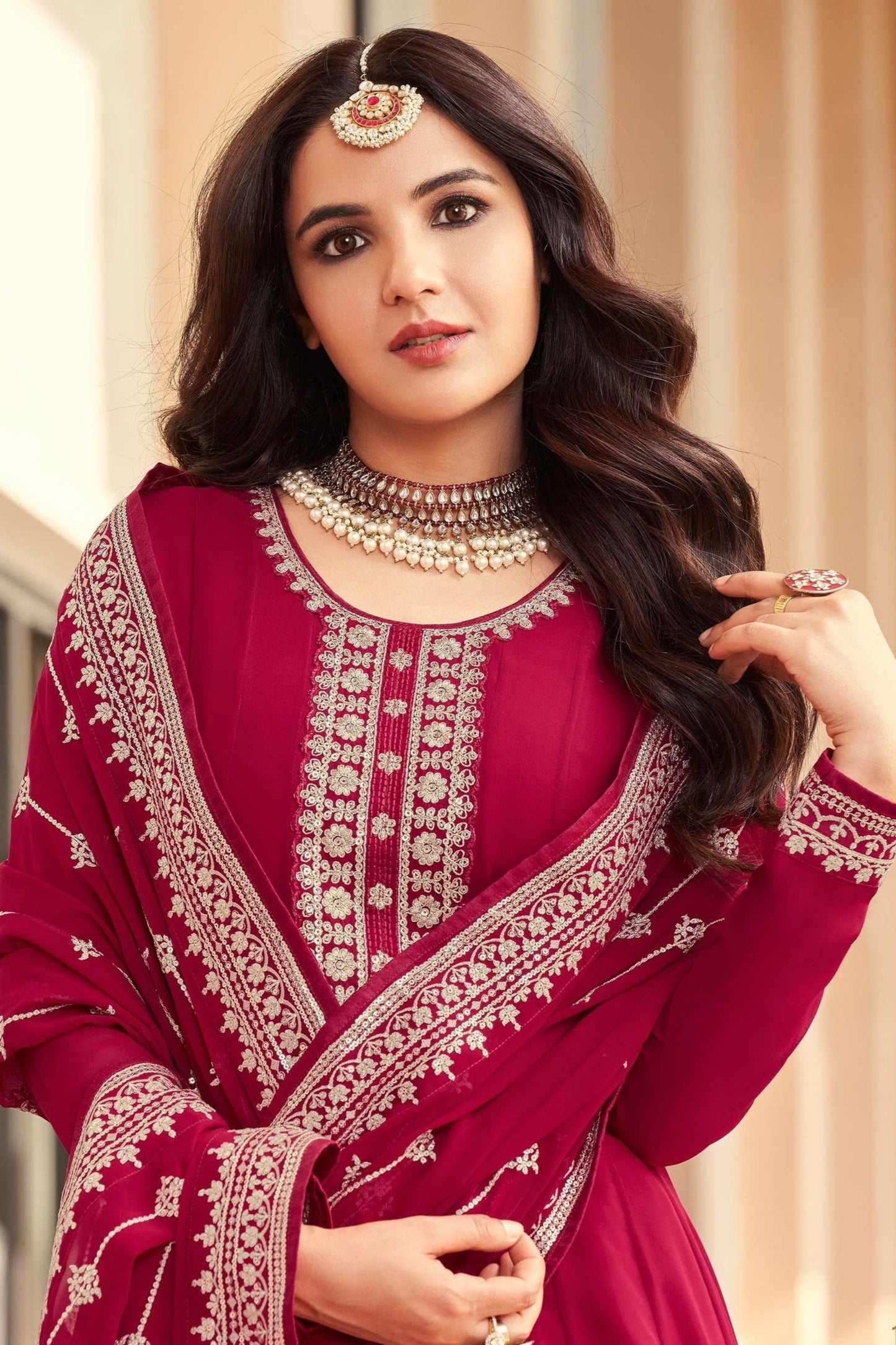 Heavy Embroidered Beautiful Long Anarkali Gown Dress With Dupatta 