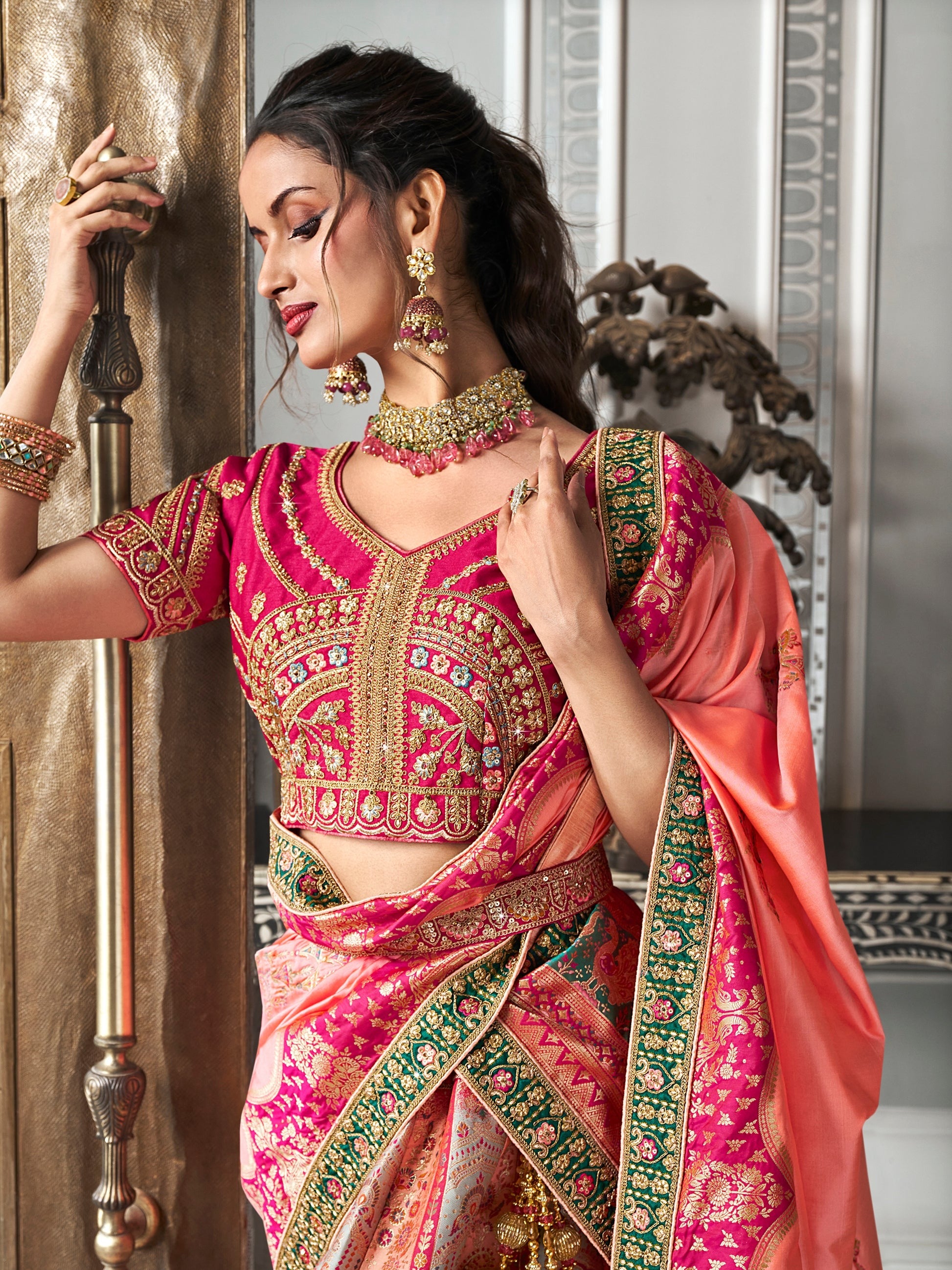 "Shop lehengas for festivals and weddings in America."
