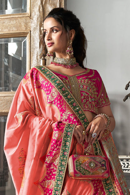 "Shop lehengas for festivals and weddings in America."
