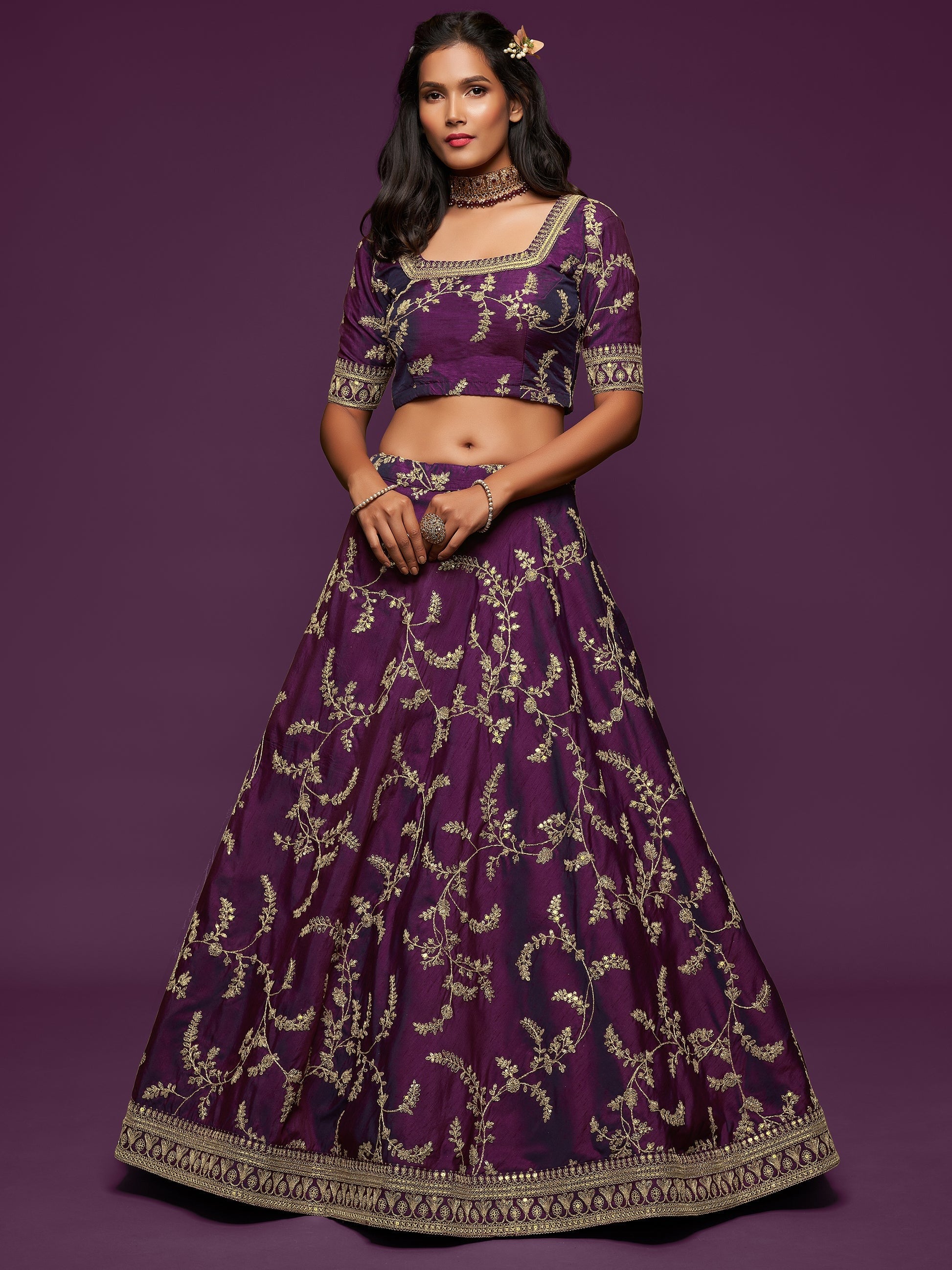 "Cultural charm meets style—lehenga looks in the USA."
