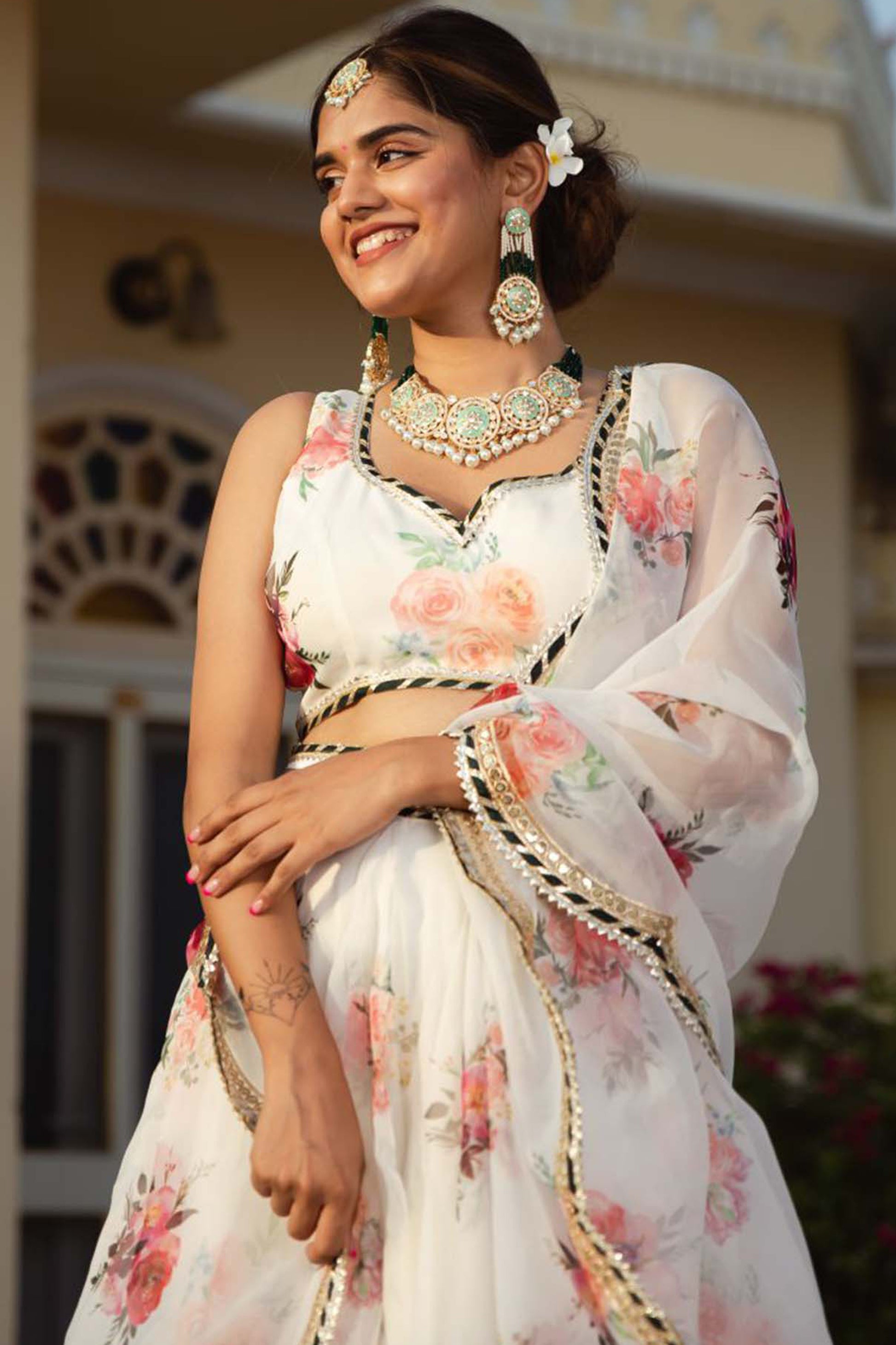 "Lehengas for Indian weddings in the USA."
