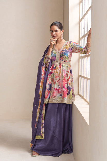 Indian Stitched Designer Party Wear Salwar Kameez Palazzo Suit