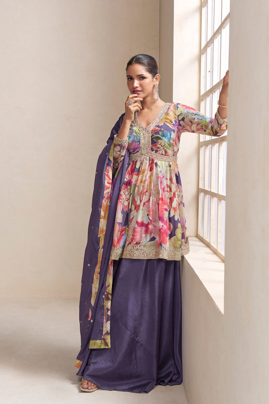 Indian Stitched Designer Party Wear Salwar Kameez Palazzo Suit