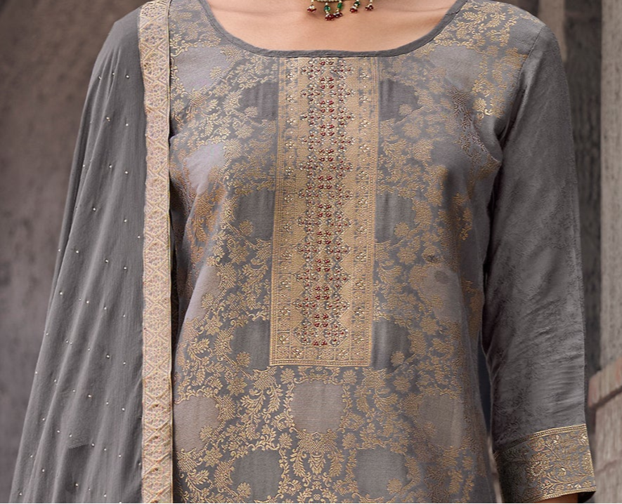 Ethnic Reception Party Wear Embroidery Worked Salwar Kameez Dresses