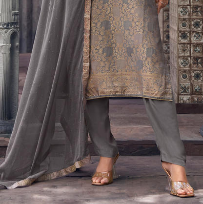 Ethnic Reception Party Wear Embroidery Worked Salwar Kameez Dresses