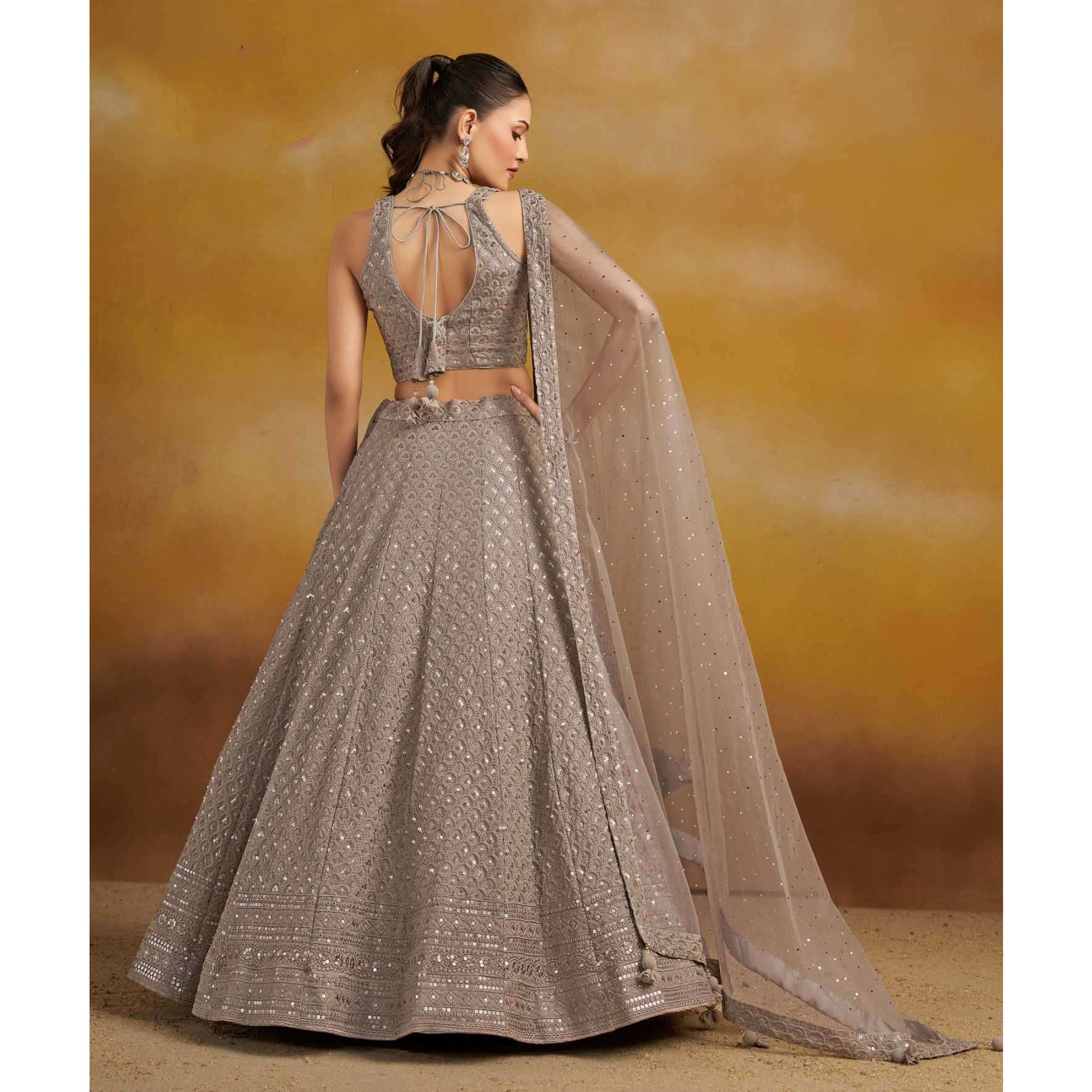 Pakistani Wedding Lehenga Choli With Heavy Embroidery Work - USA Shipping