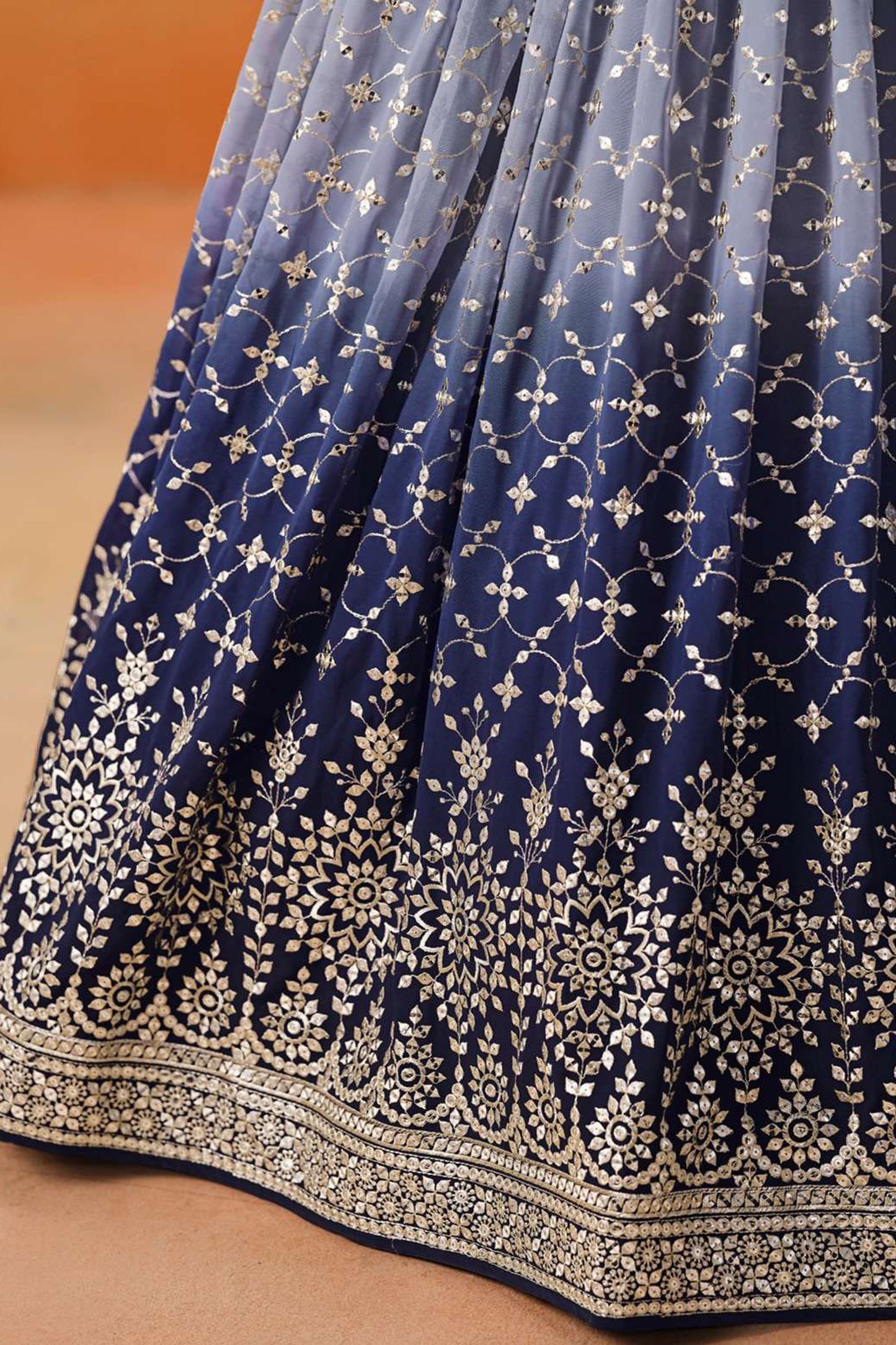 Sangeet-Ready Lehenga in Champagne Gold