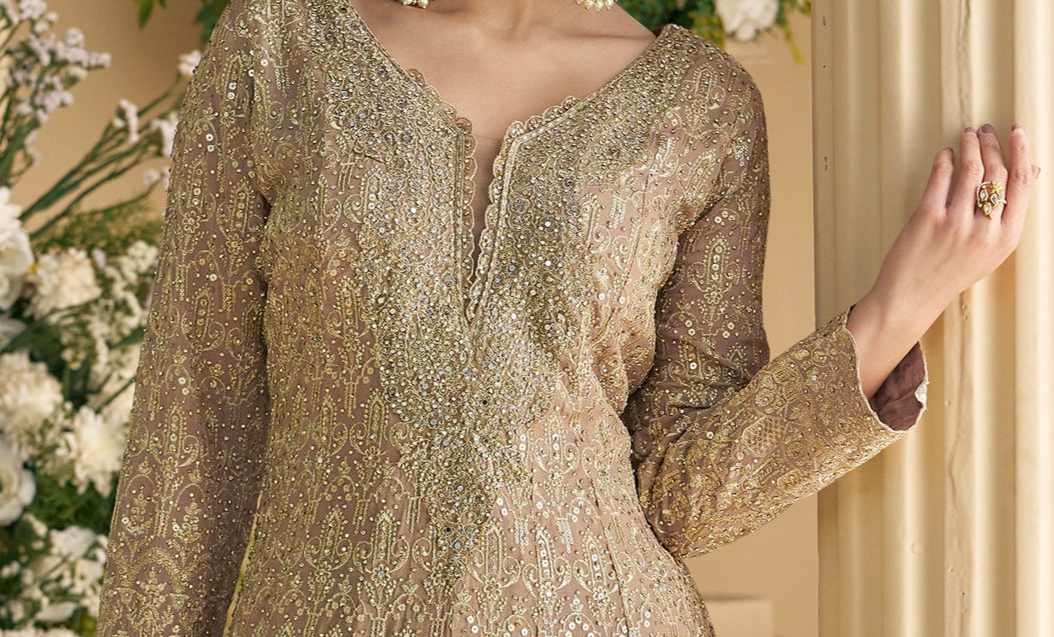 Real Georgette Embroidery Work Sharara - Festive Ethnic Dress For Women Australia