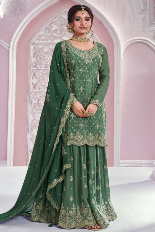 Eid Rokah-Nikah Pakistani Indian Wedding Heavy Worked Salwar Kameez Sharara Dupatta Suit's