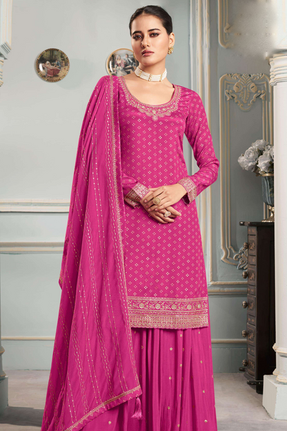 Wedding Reception Function Party Wear Readymade Salwar Kameez Dupatta Sharara Suit