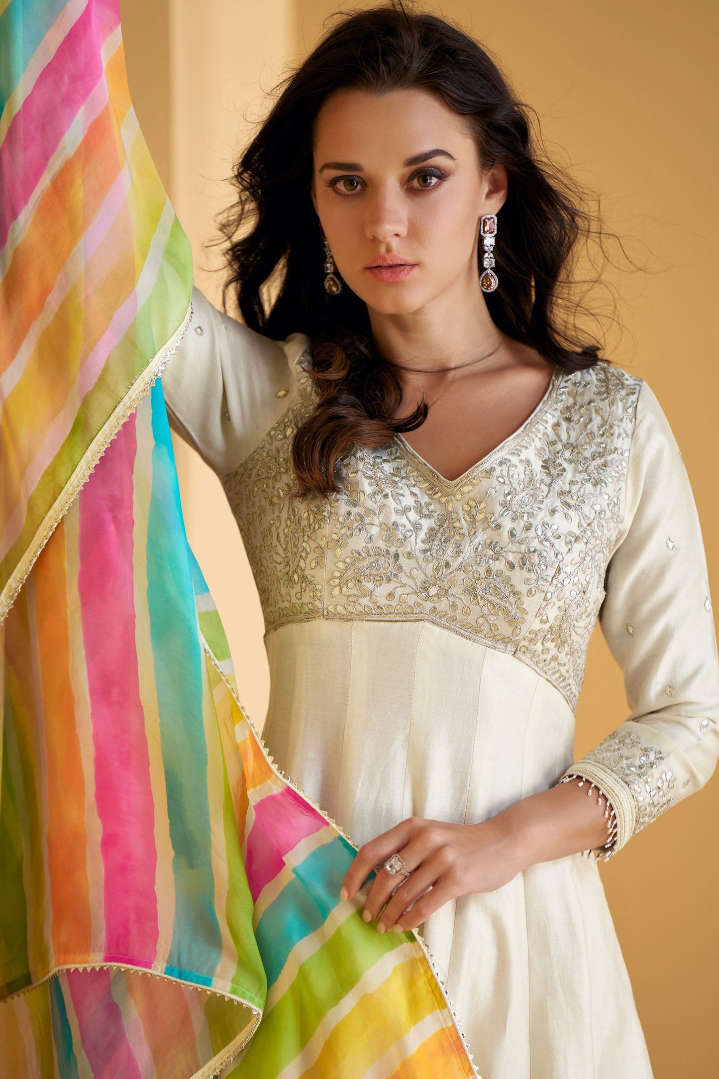 Designer White Sharara For Weddings - Pakistani Bridal Wear USA
