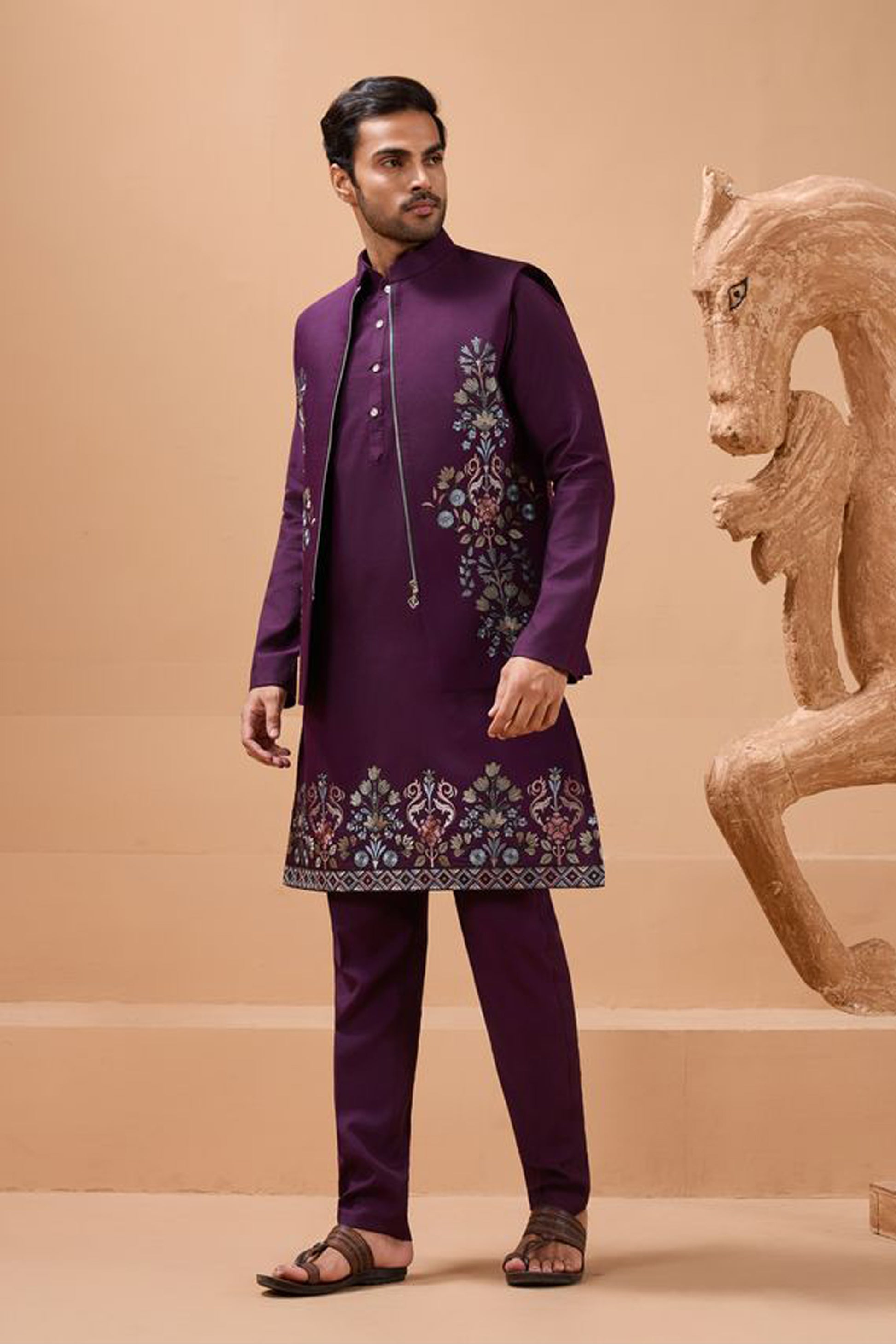 Trendy Designer Viscose Silk Kurta For Men's Outfit 