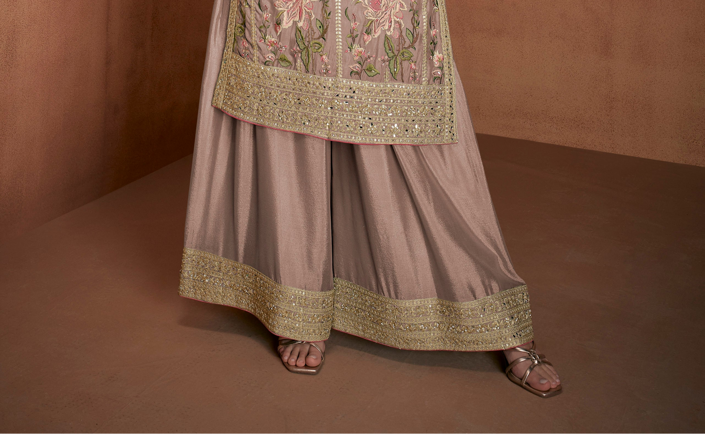 Traditional Indian Ethnic Palazzo Suit Ready to Wear