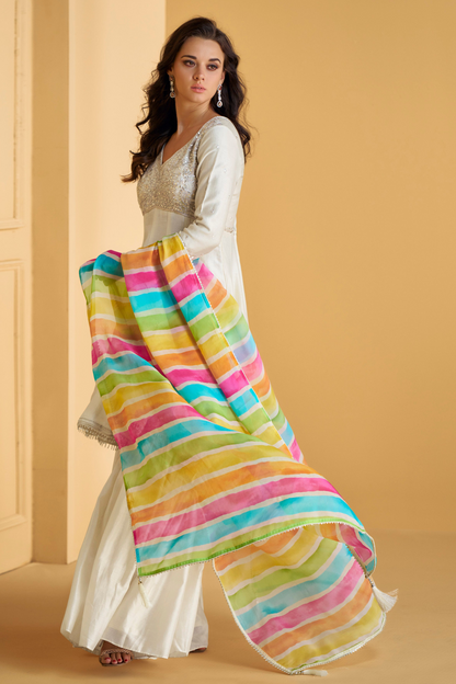 Pure Silk Sharara Kameez With Dupatta  Reception Wear USA
