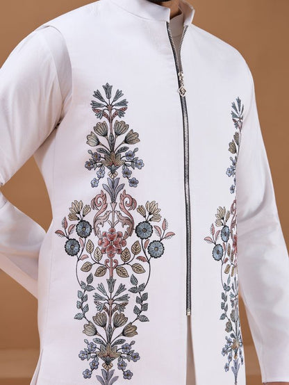 Heavy Embroidery Work Viscose Silk Kurta 