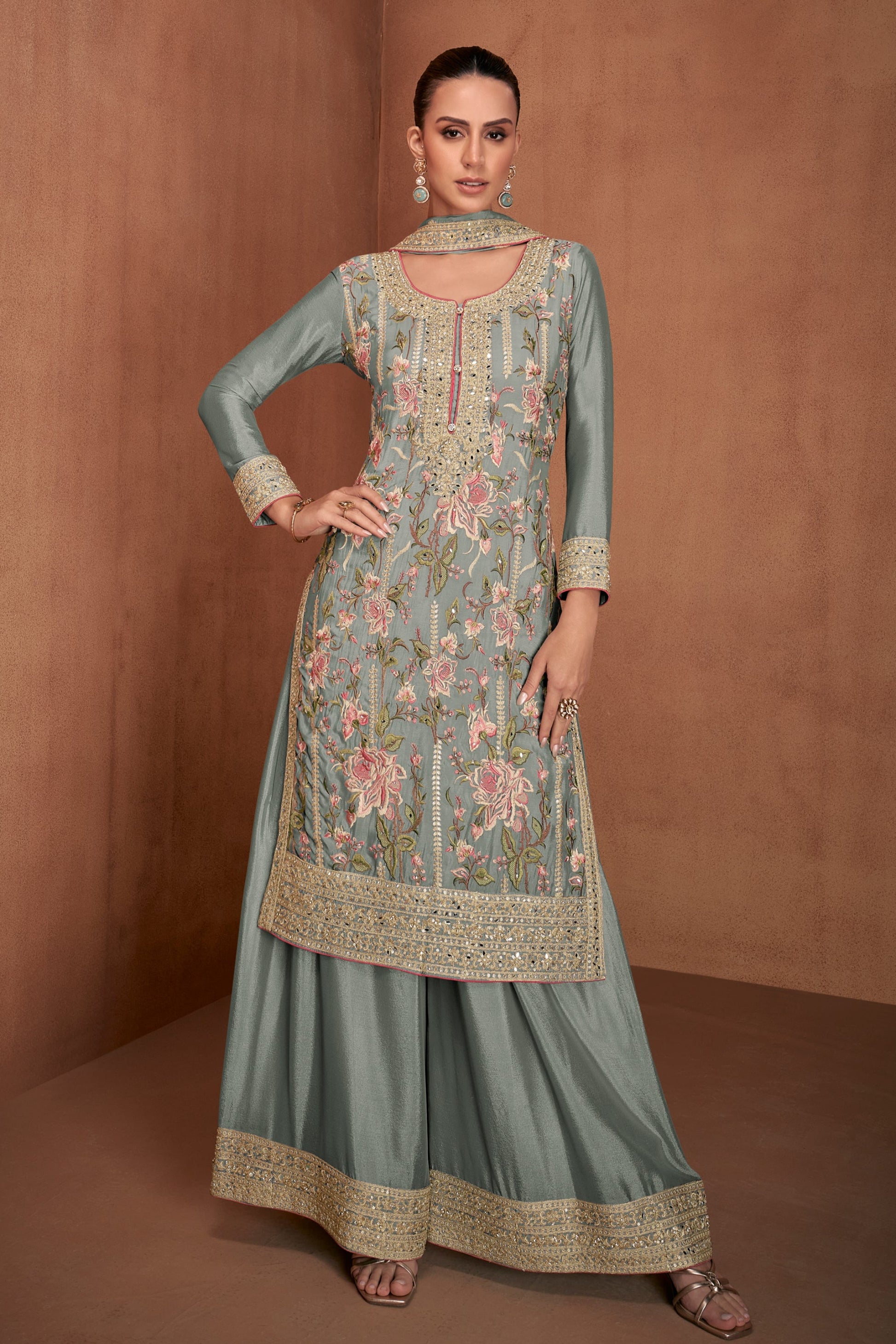 Exclusive Ethnic Palazzo Salwar Kameez For Women.