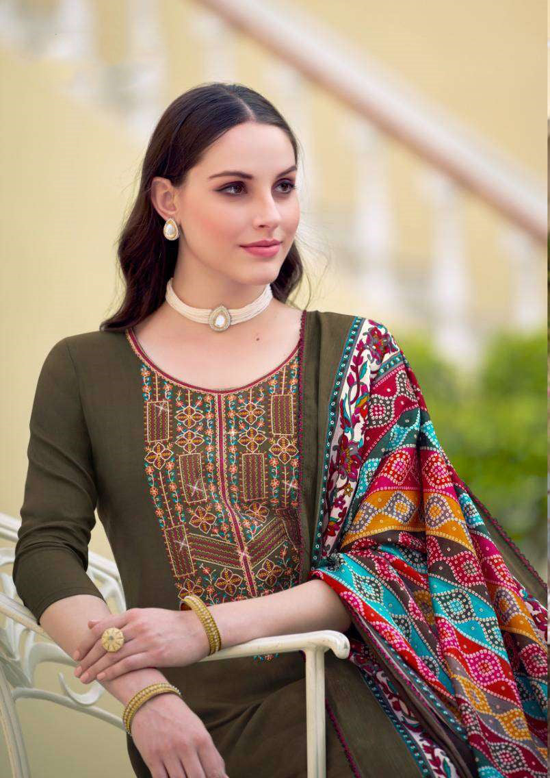 Mehndi Function Wear Sage Green color salwar kameez Suits with Dupatta

