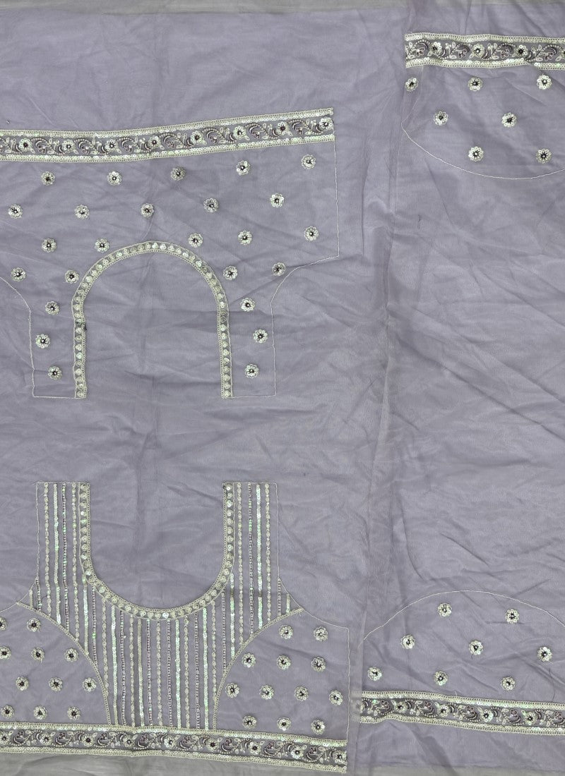 Glamorous Lavender Sequins & Dori Worked Engagement Wear Lehenga Choli