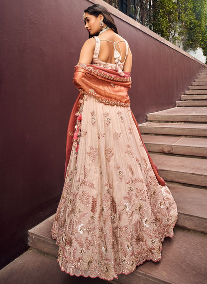 "Navratri-ready lehengas for U.S. garba nights."
