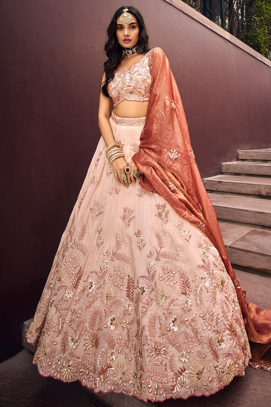 "Navratri-ready lehengas for U.S. garba nights."
