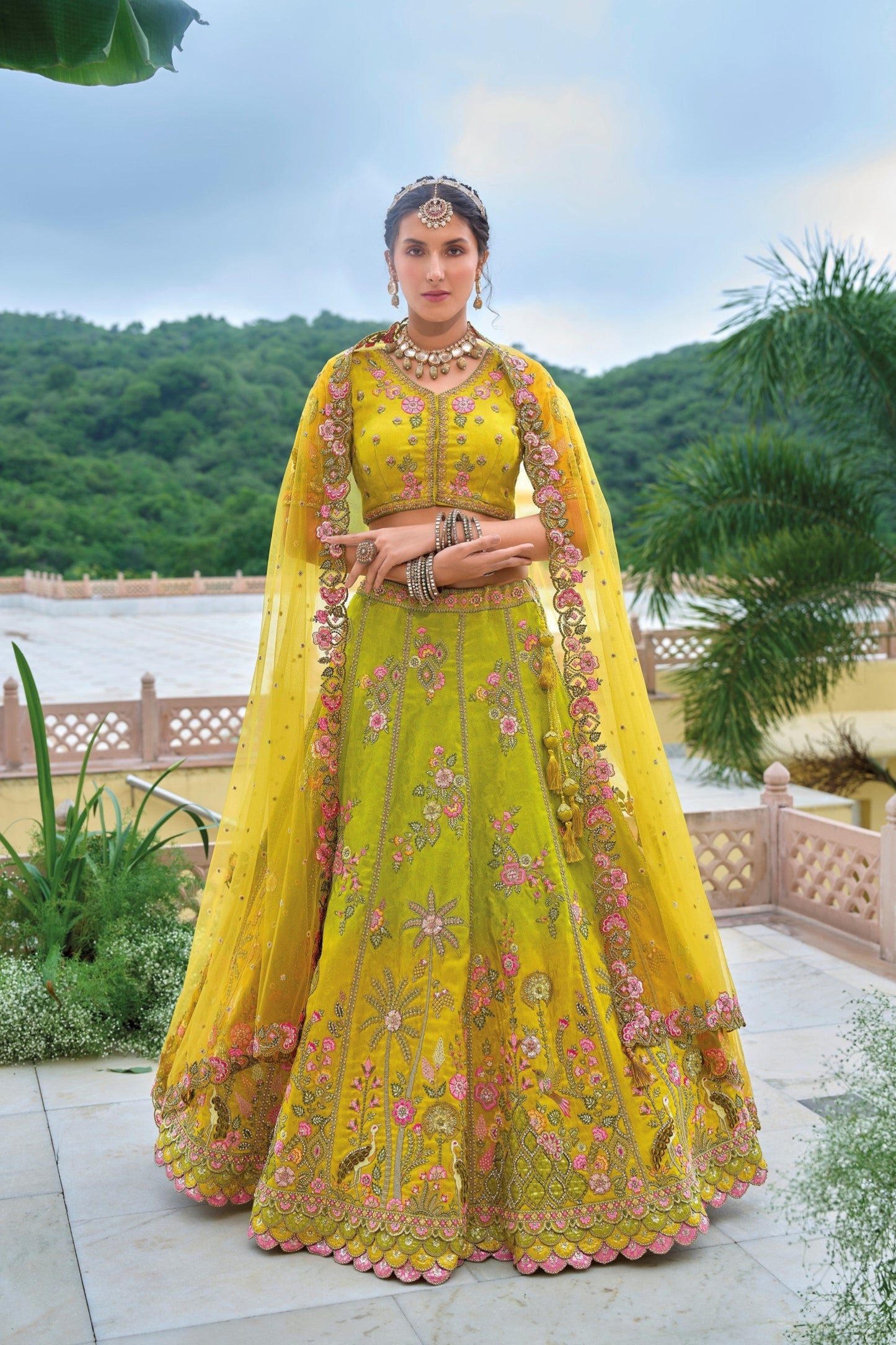 "Lehengas made for Indian functions across the USA."

