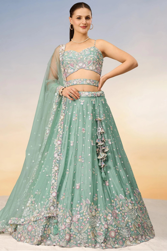 "Celebrate Diwali in style with our USA lehengas."
