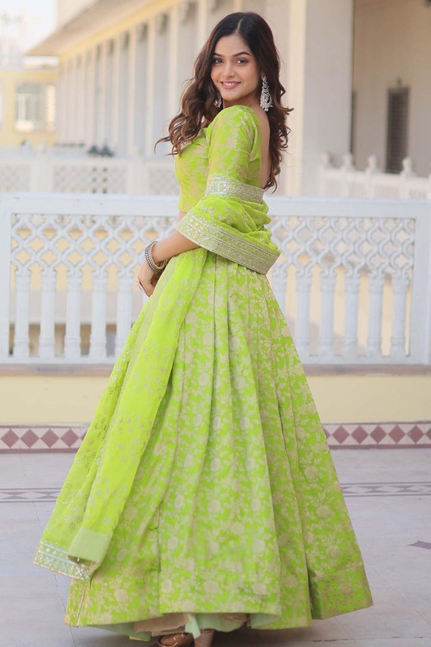 "Dazzling lehengas for Eid and Diwali in the USA."
