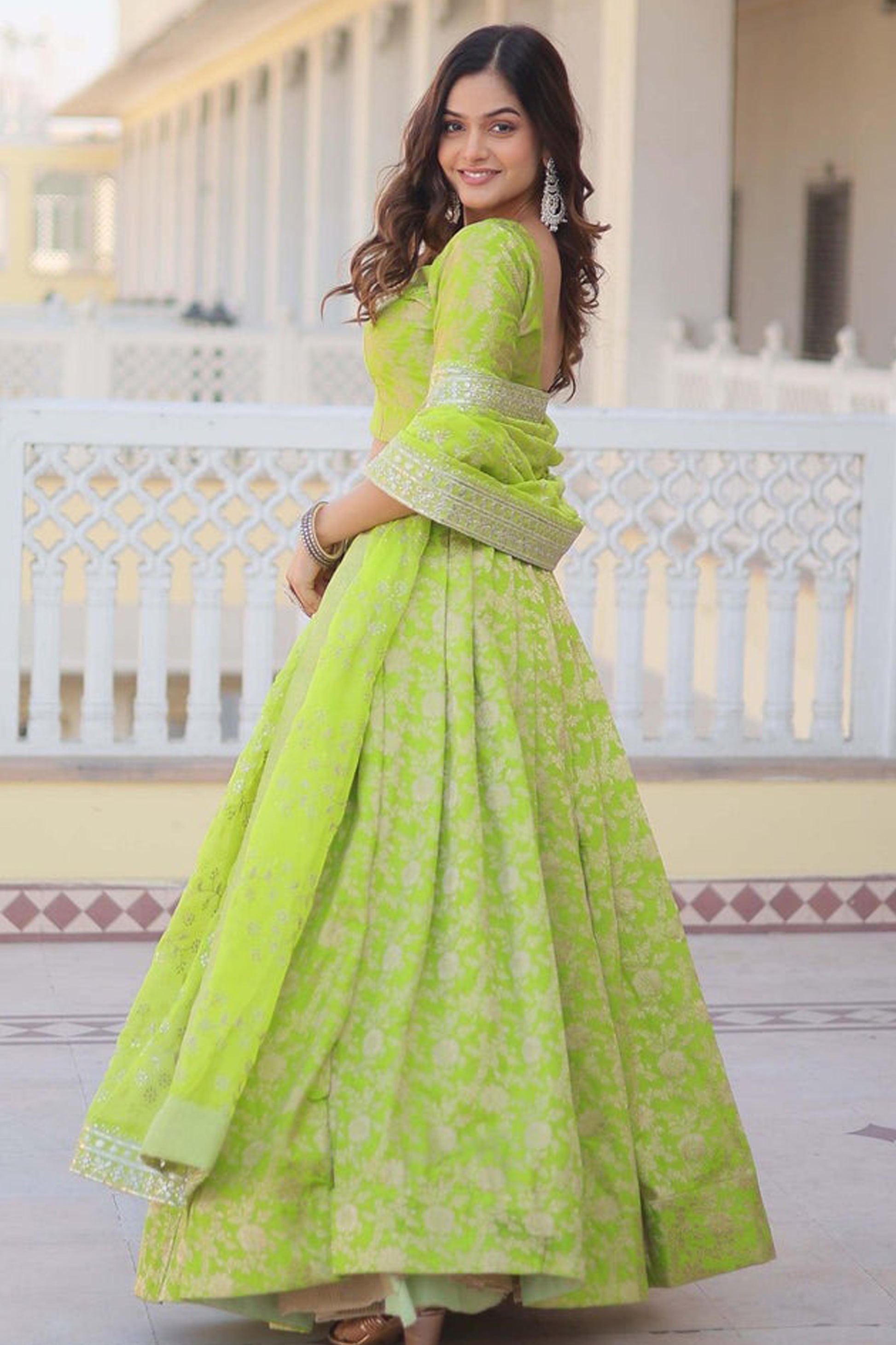 "Dazzling lehengas for Eid and Diwali in the USA."
