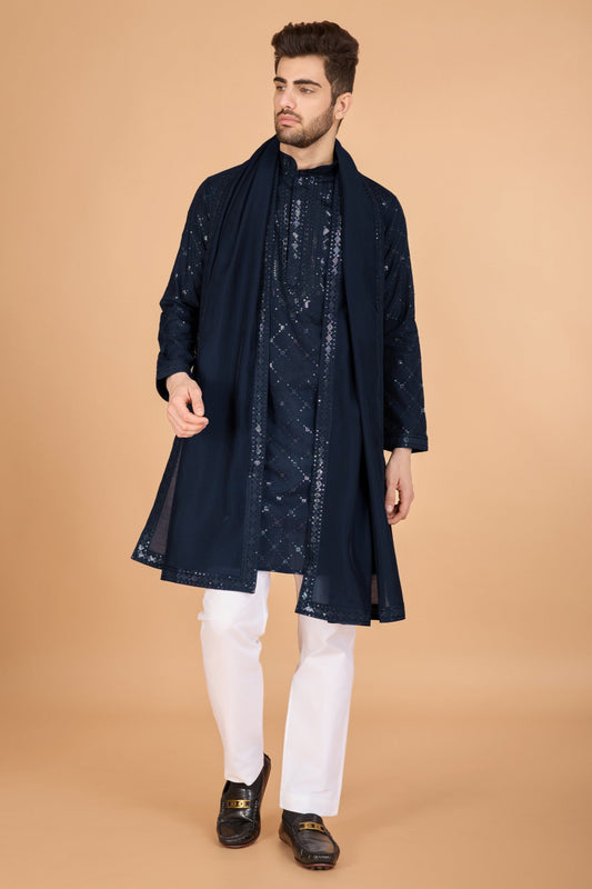 dark blue kurta,plus size available,Comfort Fit,Premium Fabric,Express Delivery.
