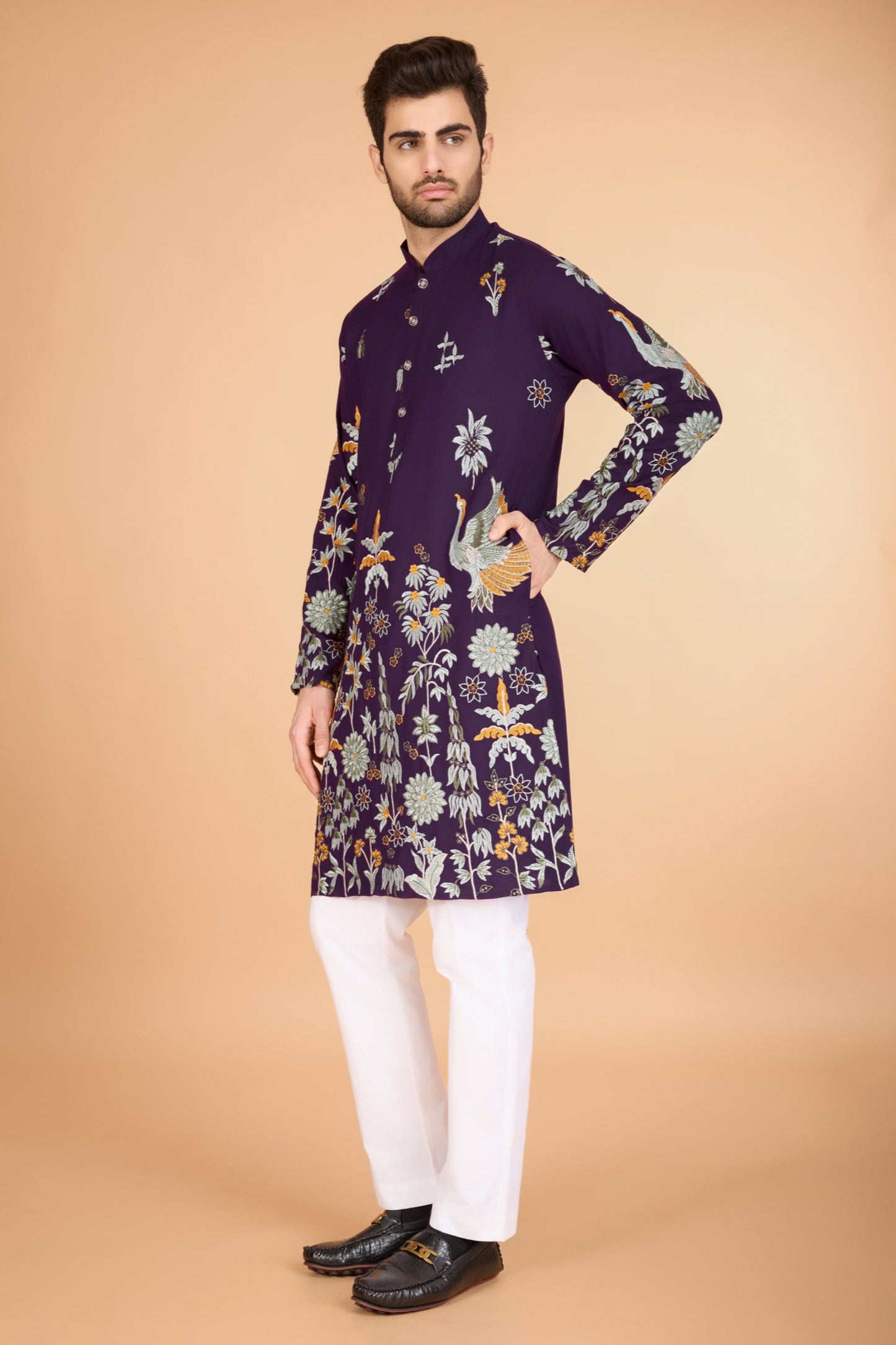purple kurta,plus size available,Comfort Fit,Premium Fabric,Express Delivery.