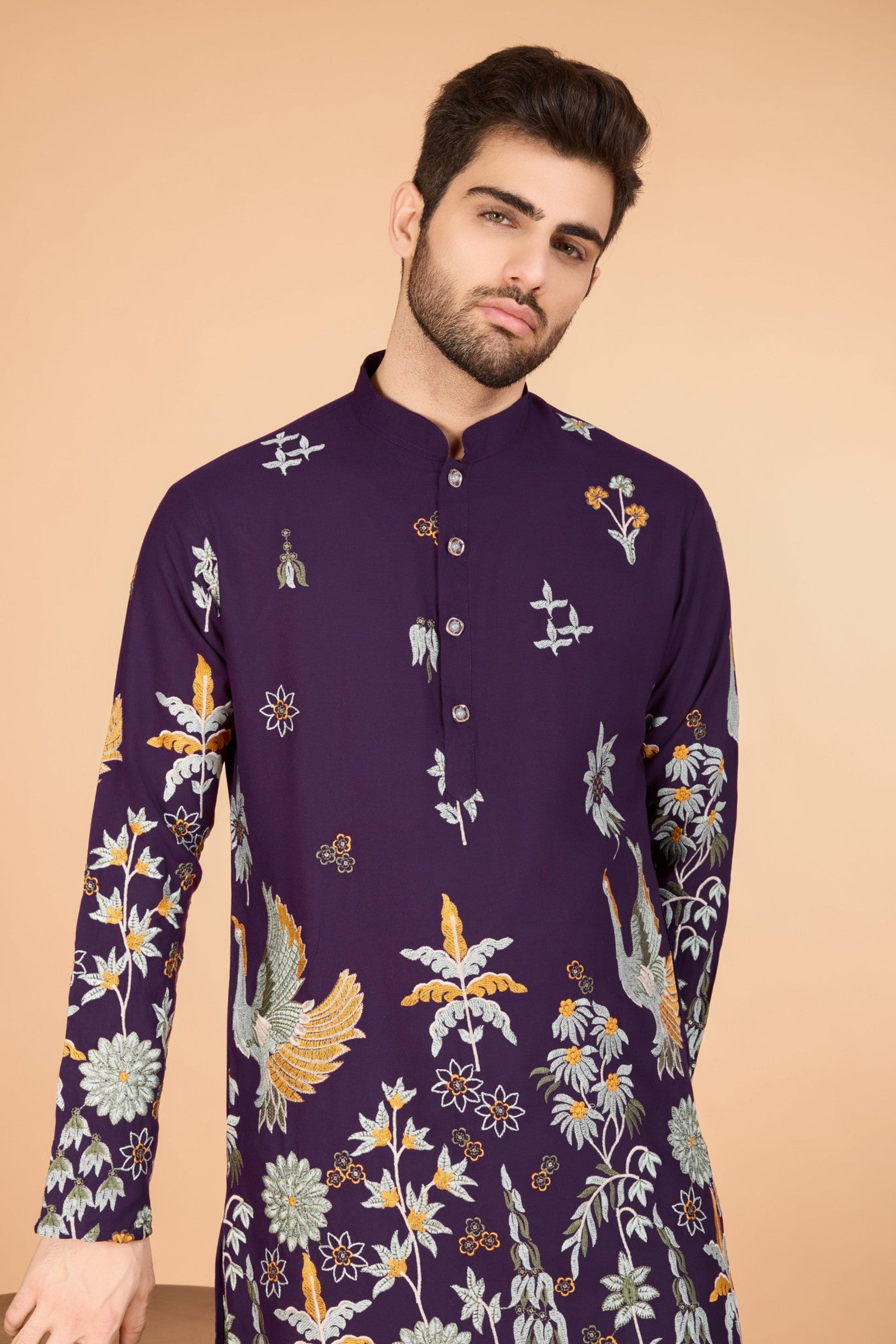 purple kurta,plus size available,Comfort Fit,Premium Fabric,Express Delivery.